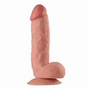 Dildo Con Testículos y Base Cyber Skin 22 cm RD-100