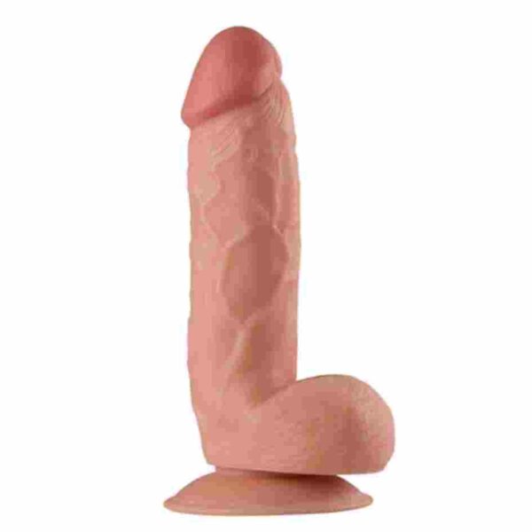 Dildo Con Testículos y Base Cyber Skin 22 cm RD-100